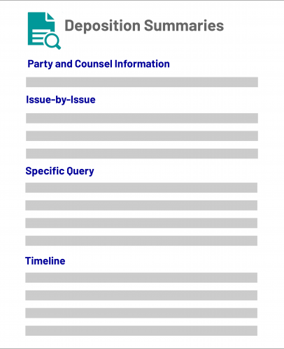 Deposition Summary Art 2